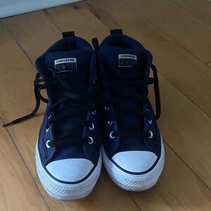 Converse High-Top Sneakers - Dark Blue and White